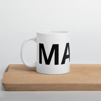 MANX White glossy mug