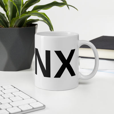 MANX White glossy mug