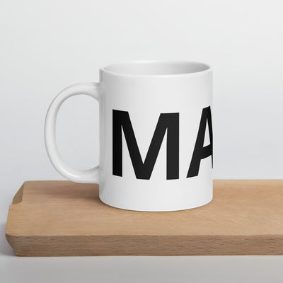 MANX White glossy mug